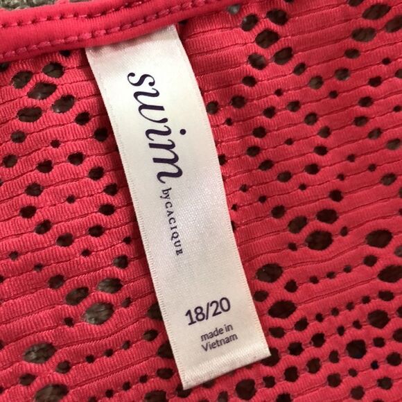 Caique Swim Coverup Tulip Pink Perforated 18 20 - Picture 5 of 6